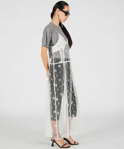PRANK PROJECT(プランクプロジェクト)の「【2026Summer Pre-Order】シアービジューキャミドレス / Sheer Beaded Cami Dress(ワンピース・レディース・ホワイト/ブラック・FREE)」の10枚目の写真