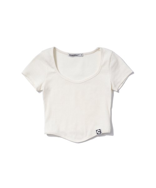 EXTRAORDINARY(エクストラオーディナリー)の「W RIBBED TEE IVORY(Tシャツ/カットソー・レディース・その他・F)」の2枚目の写真