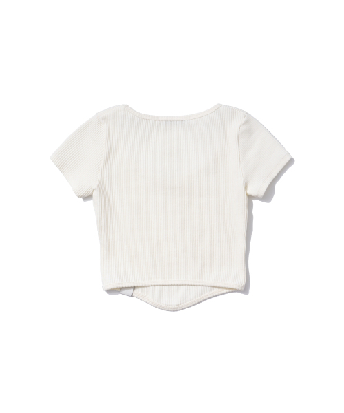 EXTRAORDINARY(エクストラオーディナリー)の「W RIBBED TEE IVORY(Tシャツ/カットソー・レディース・その他・F)」の3枚目の写真