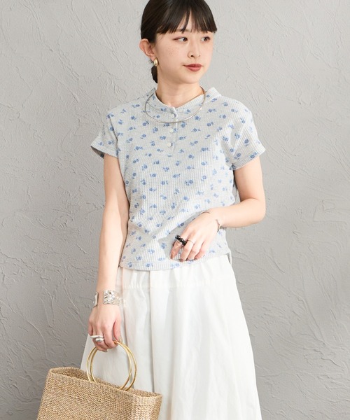 JEMORGAN（ジェーイーモーガン）の「[JEMORGAN/ジェーイーモーガン] 別注 ワッフル ヘンリーネックパックTシャツ（Tシャツ/カットソー・レディース・ブラック/グレー/ブルー/ブルー系その他/ピンク・F）」の7枚目の写真