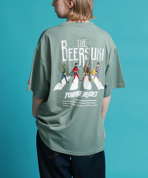 CORPUS SELECT(コーパストーキョー)の「【YOIDORE/酔いどれ】ザ・ビールスキ TEE(Tシャツ/カットソー・メンズ・ホワイト/グリーン/ブラック・S/M/L/XL)」の3枚目の写真