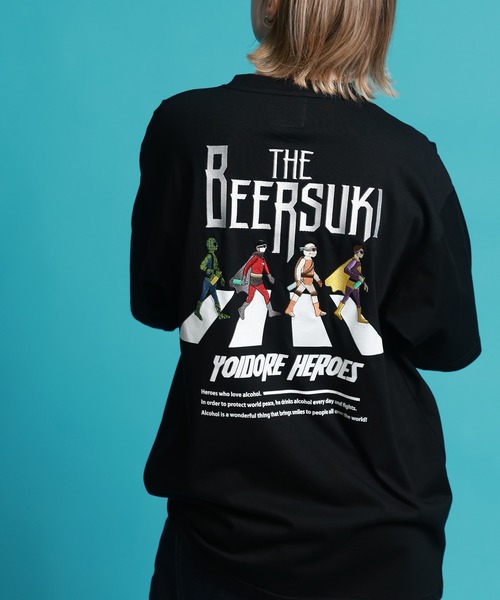 CORPUS SELECT(コーパストーキョー)の「【YOIDORE/酔いどれ】ザ・ビールスキ TEE(Tシャツ/カットソー・メンズ・ホワイト/グリーン/ブラック・S/M/L/XL)」の2枚目の写真