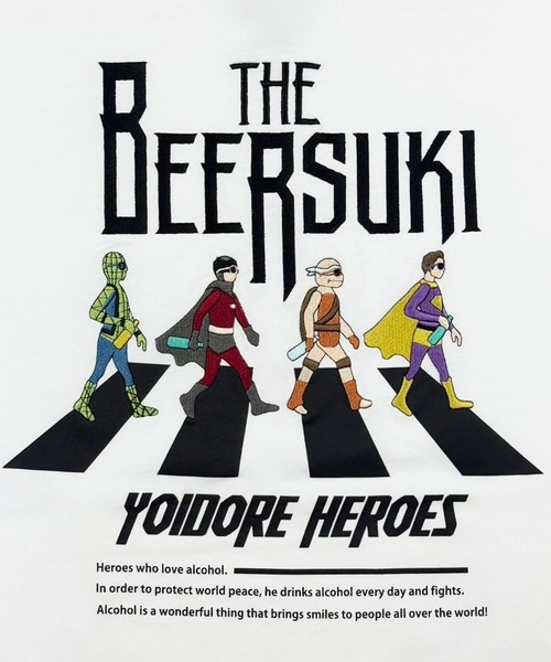 CORPUS SELECT(コーパストーキョー)の「【YOIDORE/酔いどれ】ザ・ビールスキ TEE(Tシャツ/カットソー・メンズ・ホワイト/グリーン/ブラック・S/M/L/XL)」の10枚目の写真
