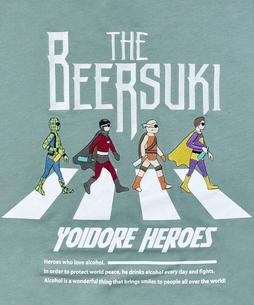 CORPUS SELECT(コーパストーキョー)の「【YOIDORE/酔いどれ】ザ・ビールスキ TEE(Tシャツ/カットソー・メンズ・ホワイト/グリーン/ブラック・S/M/L/XL)」の14枚目の写真