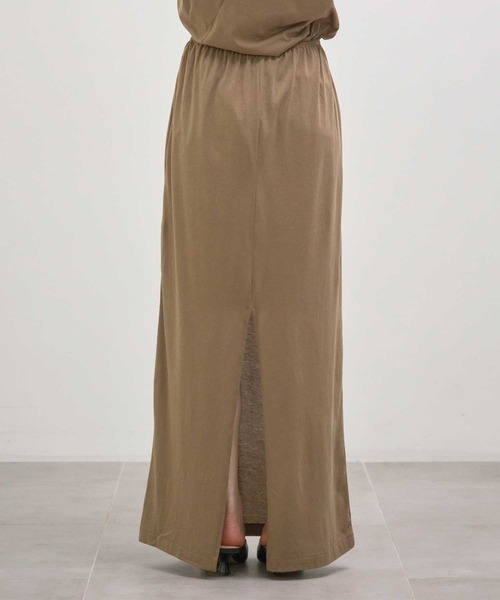 INSCRIRE(アンスクリア)の「【INSCRIRE/アンスクリア】Light Jersey Long Skirt/ライトジャージーロングスカート(デニムパンツ・レディース・モカ/チャコールグレー・36/38)」の13枚目の写真