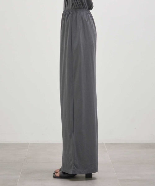 INSCRIRE(アンスクリア)の「【INSCRIRE/アンスクリア】Light Jersey Long Skirt/ライトジャージーロングスカート(デニムパンツ・レディース・モカ/チャコールグレー・36/38)」の5枚目の写真