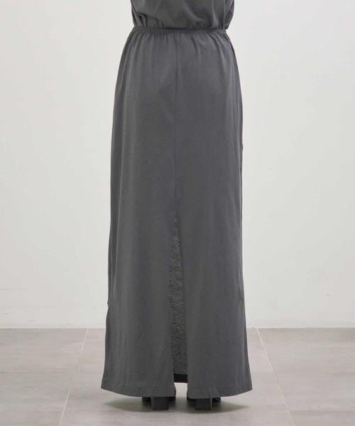 INSCRIRE(アンスクリア)の「【INSCRIRE/アンスクリア】Light Jersey Long Skirt/ライトジャージーロングスカート(デニムパンツ・レディース・モカ/チャコールグレー・36/38)」の6枚目の写真