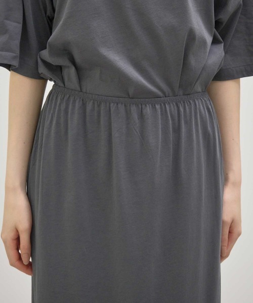 INSCRIRE(アンスクリア)の「【INSCRIRE/アンスクリア】Light Jersey Long Skirt/ライトジャージーロングスカート(デニムパンツ・レディース・モカ/チャコールグレー・36/38)」の7枚目の写真