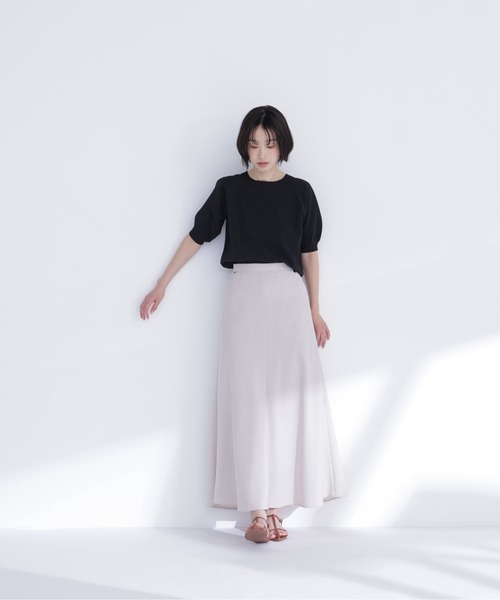NATURAL BEAUTY BASIC(ナチュラルビューティーベーシック)の「ユースフルフォルムニット(ニット/セーター・レディース・オレンジ系その他/ブルー/オフホワイト/ブラック・フリ-)」の14枚目の写真