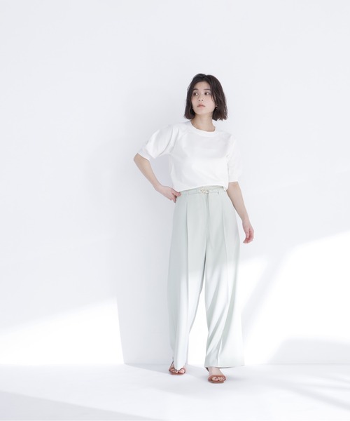 NATURAL BEAUTY BASIC(ナチュラルビューティーベーシック)の「ユースフルフォルムニット(ニット/セーター・レディース・オレンジ系その他/ブルー/オフホワイト/ブラック・フリ-)」の6枚目の写真