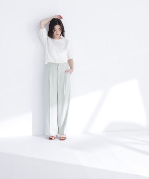 NATURAL BEAUTY BASIC(ナチュラルビューティーベーシック)の「ユースフルフォルムニット(ニット/セーター・レディース・オレンジ系その他/ブルー/オフホワイト/ブラック・フリ-)」の10枚目の写真