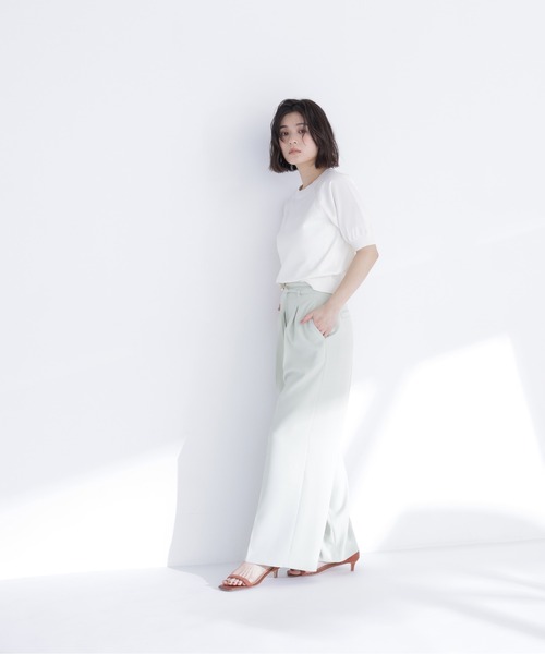 NATURAL BEAUTY BASIC(ナチュラルビューティーベーシック)の「ユースフルフォルムニット(ニット/セーター・レディース・オレンジ系その他/ブルー/オフホワイト/ブラック・フリ-)」の11枚目の写真