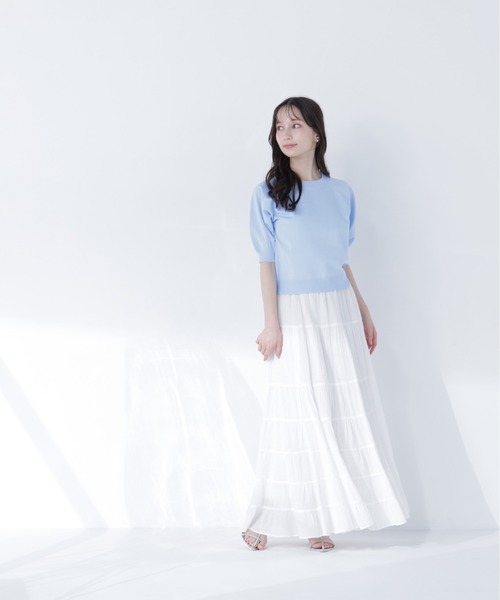 NATURAL BEAUTY BASIC(ナチュラルビューティーベーシック)の「ユースフルフォルムニット(ニット/セーター・レディース・オレンジ系その他/ブルー/オフホワイト/ブラック・フリ-)」の21枚目の写真