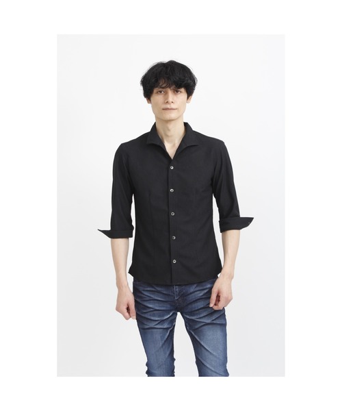 TORNADO MART(トルネードマート)の「TORNADO MART∴フレックスメッシュレースJQ7分袖シャツ(シャツ/ブラウス・メンズ・ブラック/サックスブルー/ベージュ・M/L/LL)」の13枚目の写真