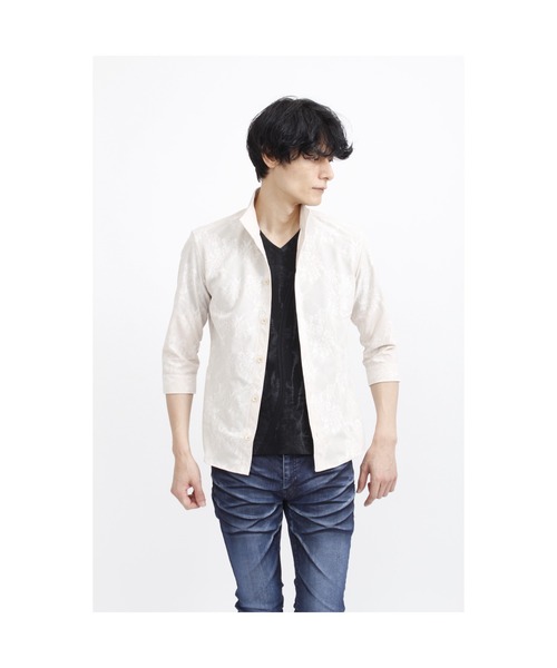 TORNADO MART(トルネードマート)の「TORNADO MART∴フレックスメッシュレースJQ7分袖シャツ(シャツ/ブラウス・メンズ・ブラック/サックスブルー/ベージュ・M/L/LL)」の19枚目の写真