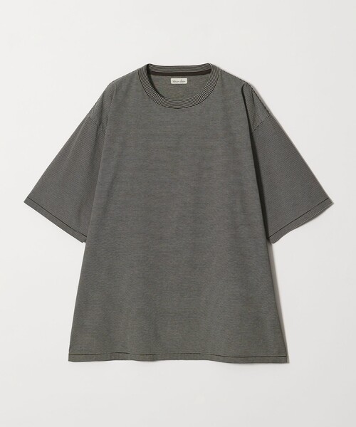Steven Alan(スティーブンアラン)の「<Steven Alan> サイロ ボーダー クルーネック Tシャツ(Tシャツ/カットソー・メンズ・ダークブラウン/ブラック/オフホワイト・XL/L/M/S)」の3枚目の写真