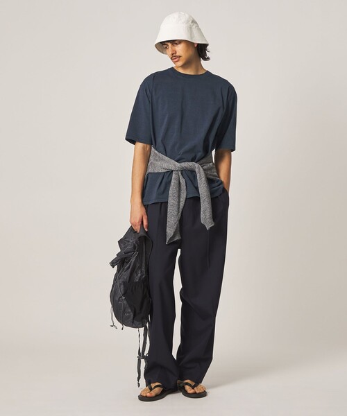 Steven Alan(スティーブンアラン)の「<Steven Alan> サイロ ボーダー クルーネック Tシャツ(Tシャツ/カットソー・メンズ・ダークブラウン/ブラック/オフホワイト・XL/L/M/S)」の4枚目の写真