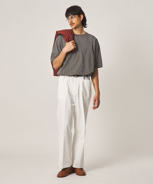 Steven Alan(スティーブンアラン)の「<Steven Alan> サイロ ボーダー クルーネック Tシャツ(Tシャツ/カットソー・メンズ・ダークブラウン/ブラック/オフホワイト・XL/L/M/S)」の10枚目の写真