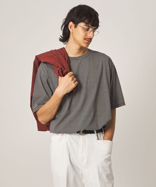 Steven Alan(スティーブンアラン)の「<Steven Alan> サイロ ボーダー クルーネック Tシャツ(Tシャツ/カットソー・メンズ・ダークブラウン/ブラック/オフホワイト・XL/L/M/S)」の14枚目の写真
