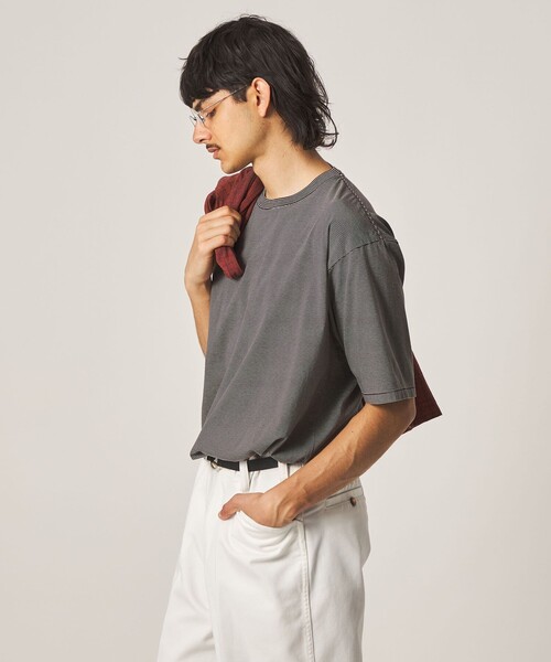 Steven Alan(スティーブンアラン)の「<Steven Alan> サイロ ボーダー クルーネック Tシャツ(Tシャツ/カットソー・メンズ・ダークブラウン/ブラック/オフホワイト・XL/L/M/S)」の15枚目の写真