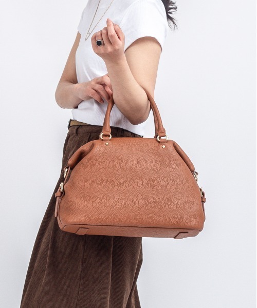 Rivel（リヴェル）の「【Maison de Z】本革　2WAY レザーハンドバッグ　ショルダーバッグ（ショルダーバッグ・レディース・ブラック/ブラウン・FREE）」の2枚目の写真