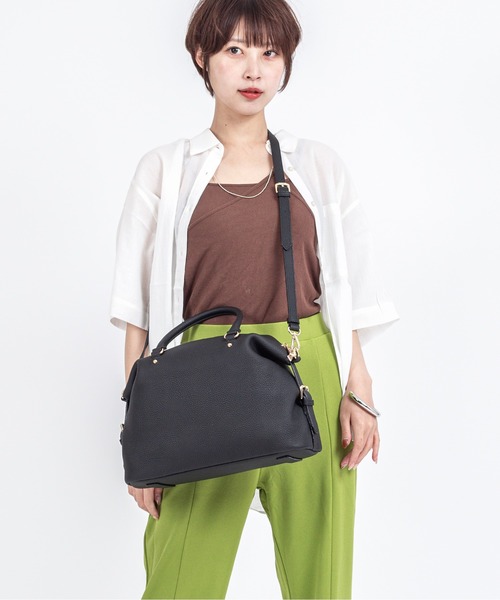 Rivel（リヴェル）の「【Maison de Z】本革　2WAY レザーハンドバッグ　ショルダーバッグ（ショルダーバッグ・レディース・ブラック/ブラウン・FREE）」の3枚目の写真