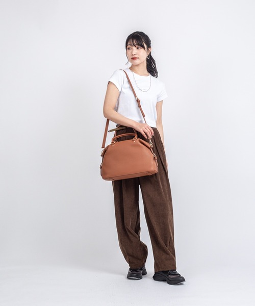 Rivel（リヴェル）の「【Maison de Z】本革　2WAY レザーハンドバッグ　ショルダーバッグ（ショルダーバッグ・レディース・ブラック/ブラウン・FREE）」の13枚目の写真