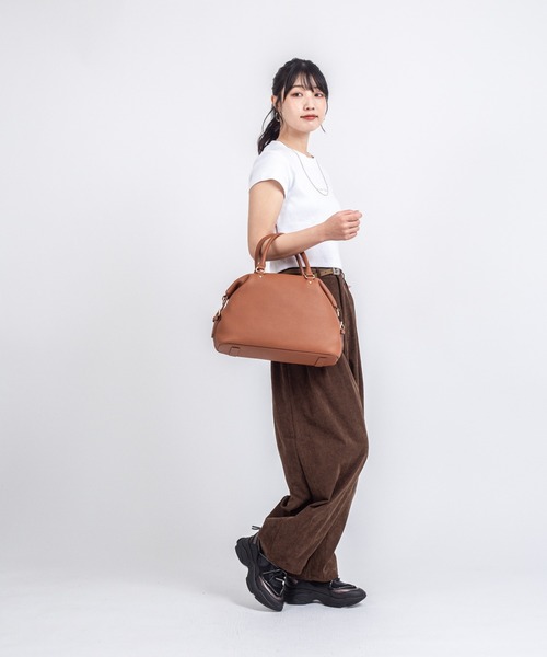 Rivel（リヴェル）の「【Maison de Z】本革　2WAY レザーハンドバッグ　ショルダーバッグ（ショルダーバッグ・レディース・ブラック/ブラウン・FREE）」の14枚目の写真
