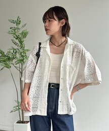 インドレース開襟シャツ