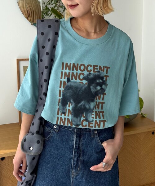 CIAOPANIC TYPY（チャオパニックティピー）の「【UNISEX】【プラスサイズあり】DOG＆CATアソートロゴプリントTee（Tシャツ/カットソー・レディース・ホワイト/ブルー/チャコールグレー/グレー・XX-LARGE/LARGE/MEDIUM）」の4枚目の写真