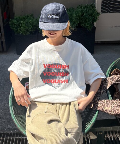 CIAOPANIC TYPY（チャオパニックティピー）の「【UNISEX】【プラスサイズあり】DOG＆CATアソートロゴプリントTee（Tシャツ/カットソー・レディース・ホワイト/ブルー/チャコールグレー/グレー・XX-LARGE/LARGE/MEDIUM）」の9枚目の写真