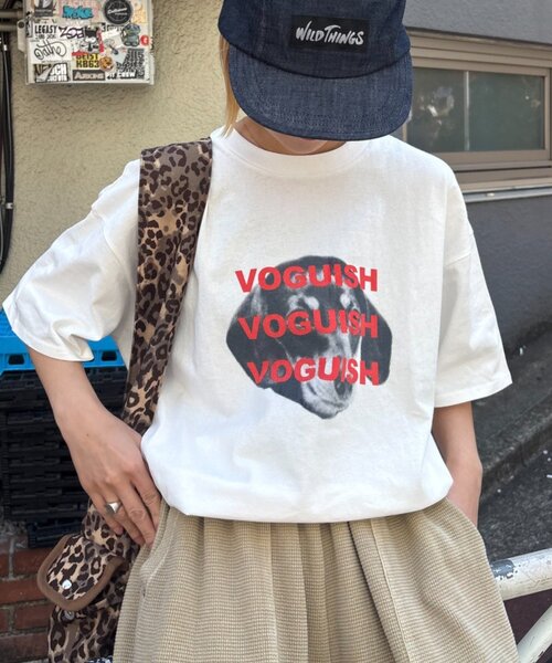 CIAOPANIC TYPY（チャオパニックティピー）の「【UNISEX】【プラスサイズあり】DOG＆CATアソートロゴプリントTee（Tシャツ/カットソー・レディース・ホワイト/ブルー/チャコールグレー/グレー・XX-LARGE/LARGE/MEDIUM）」の10枚目の写真