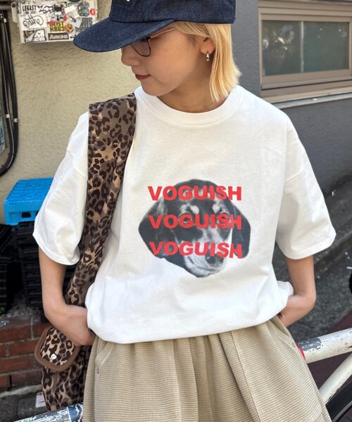 CIAOPANIC TYPY（チャオパニックティピー）の「【UNISEX】【プラスサイズあり】DOG＆CATアソートロゴプリントTee（Tシャツ/カットソー・レディース・ホワイト/ブルー/チャコールグレー/グレー・XX-LARGE/LARGE/MEDIUM）」の11枚目の写真