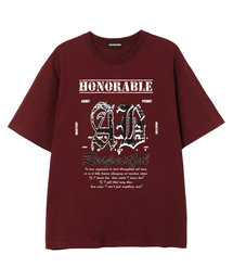 ABO 半袖Tシャツ (VS0228) AB_バーガンディ