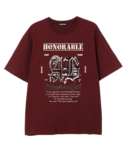 VANNWORKS(バンワークス)の「ABO 半袖Tシャツ (VS0228) AB_バーガンディ(Tシャツ/カットソー・メンズ・その他・SMALL/MEDIUM/LARGE/X-LARGE/XX-LARGE)」の1枚目の写真