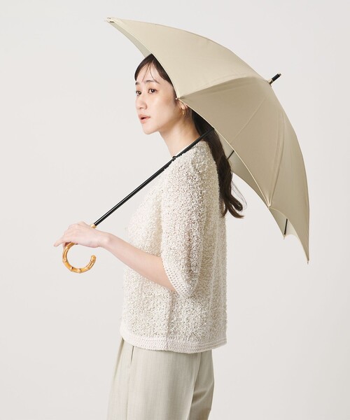 UNITED ARROWS(ユナイテッドアローズ)の「無地 晴雨兼用 長傘(長傘・レディース・オリーブ/ベージュ/ダークグレー・FREE)」の5枚目の写真