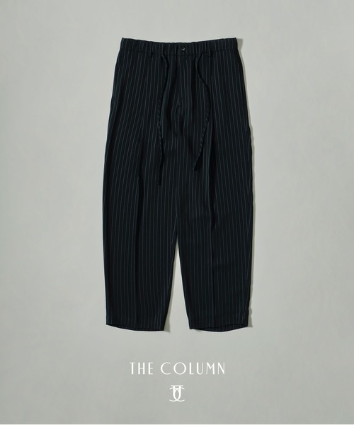COLUMN（コラム）の「COLUMN / サテン イージートラウザーズ＜THE COLUMN＞（スラックス・メンズ・ダークネイビー/ネイビー・LARGE/MEDIUM）」の2枚目の写真