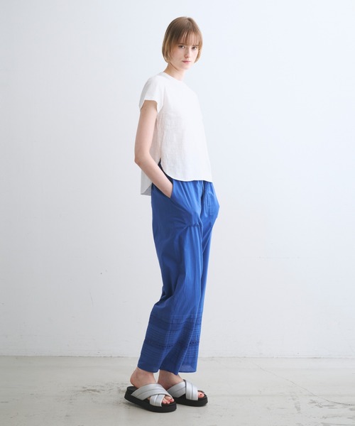 three dots(スリードッツ)の「ジェローム レースパンツ(その他パンツ・レディース・ベージュ/ブルー/チャコール・M/S)」の14枚目の写真