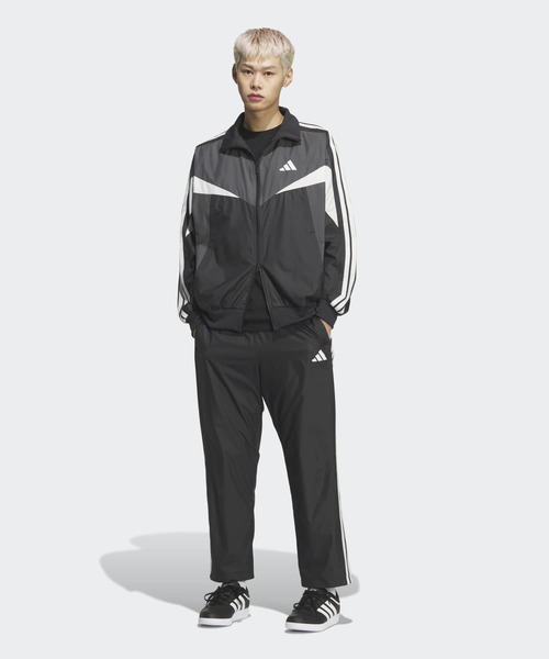 adidas（アディダス）の「マストハブ ルーズフィット カラーブロック メッシュライニング フルレングス オープンヘム ウィンドパンツ / アディダス adidas（その他パンツ・メンズ・ブラック・XX-LARGE/LARGE/MEDIUM/X-LARGE）」の3枚目の写真