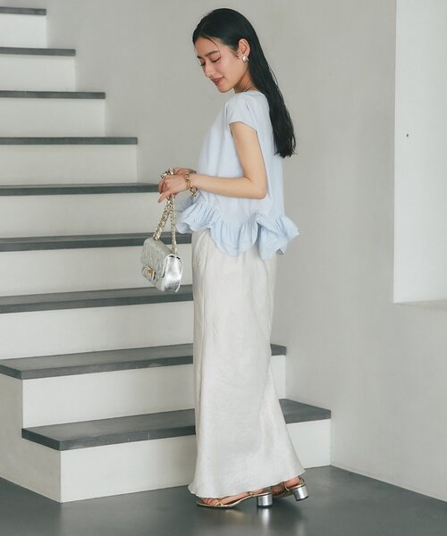 La boutique BonBon（ラブティックボンボン）の「【360°魅力UP！】ランダムペプラムフレンチブラウス（シャツ/ブラウス・レディース・ピンク/ホワイト/サックスブルー・FREE）」の19枚目の写真
