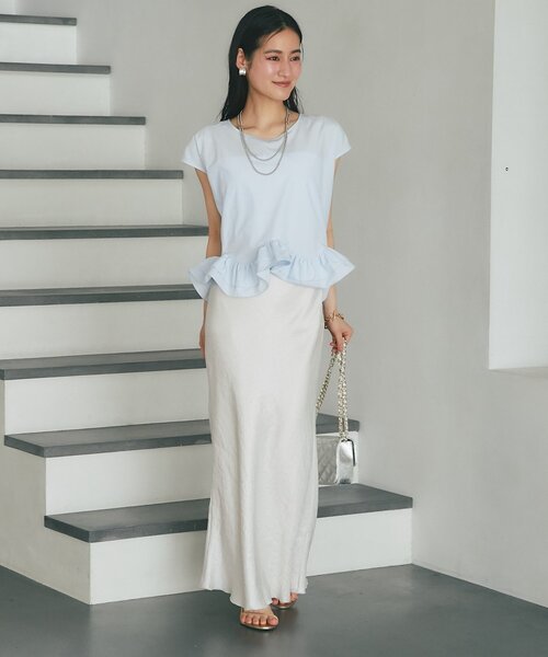 La boutique BonBon（ラブティックボンボン）の「【360°魅力UP！】ランダムペプラムフレンチブラウス（シャツ/ブラウス・レディース・ピンク/ホワイト/サックスブルー・FREE）」の21枚目の写真