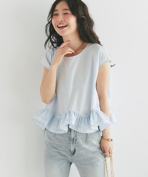 La boutique BonBon(ラブティックボンボン)の「【360°魅力UP!】ランダムペプラムフレンチブラウス(シャツ/ブラウス・レディース・ピンク/ホワイト/サックスブルー・FREE)」の21枚目の写真