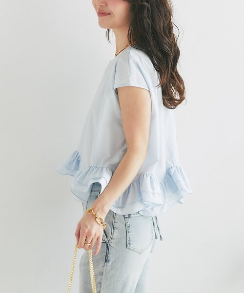 La boutique BonBon(ラブティックボンボン)の「【360°魅力UP!】ランダムペプラムフレンチブラウス(シャツ/ブラウス・レディース・ピンク/ホワイト/サックスブルー・FREE)」の22枚目の写真