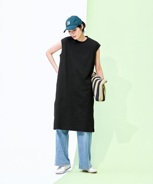 coca(coca)(コカ)の「ノースリーブカットワンピース(ワンピース・レディース・ブルー/ホワイト/ブラック/レッド・L/M/S/XL)」の5枚目の写真