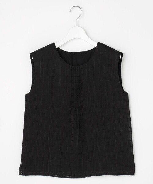 J.PRESS(ジェイプレス)の「【WEB限定】シアーチェック ノースリーブ カットソー(Tシャツ/カットソー・レディース・ホワイト系/ホワイト系3/ブラック系・MEDIUM/LARGE)」の12枚目の写真