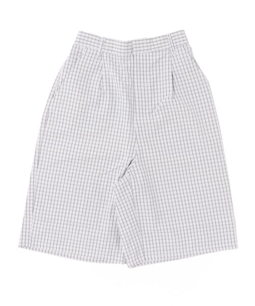 W:Huku(フーク)の「チェック サッカー スラックス バミューダ ハーフパンツ / 短パン / Checkered Slacks Shorts(その他パンツ・レディース・グレー/ブルー/アイボリー・FREE)」の11枚目の写真
