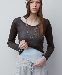 Sheer Long Sleeve Tee / シアーロングスリーブT
