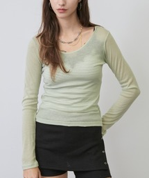 Sheer Long Sleeve Tee / シアーロングスリーブT