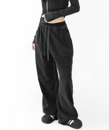 minsobi（ミンソビ）の「サギングムード レイヤード ピグメントワイドパンツ（スウェットパンツ）」