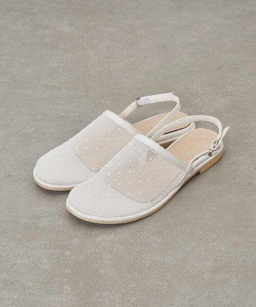 CIAOPANIC TYPY(チャオパニックティピー)の「:【S~XLサイズ展開!】ドット柄シアーメッシュフラットサンダル(サンダル・レディース・ブラック/オフホワイト・X-LARGE/LARGE/MEDIUM/SMALL)」の7枚目の写真
